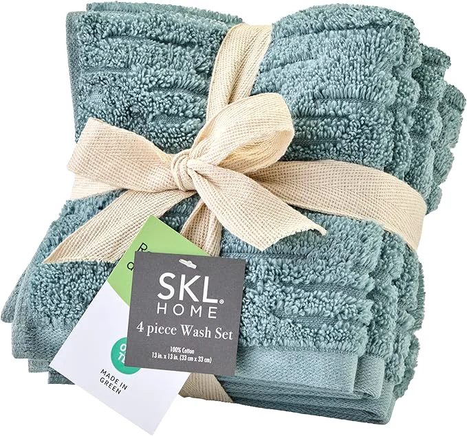 Premium SKL Home CloudSoft Cotton Luxury 4 Pc Wash Set Minimalist