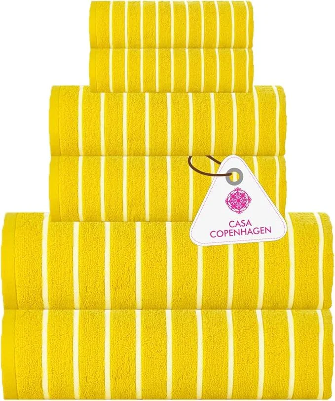 Versatile CASA COPENHAGEN Ecstatic 6Pcs Egyptian Cotton Large Designer Towels Gift First-Class