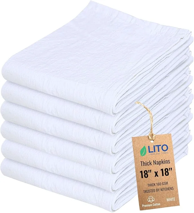 Soft Thick Cotton Napkins – Flour Sack Napkin Easy-to-Use