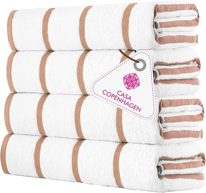 Authentic CASA COPENHAGEN Cabana Pool 4Pcs Egyptian Cotton Large Designer Beach Durable