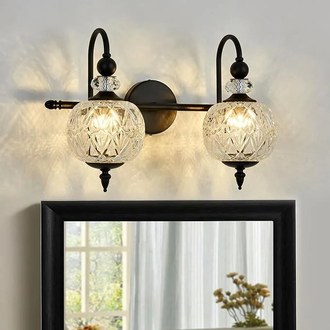 Traditional Piepooye Vintage Bathroom Light Fixtures Black Vanity Light Convenient