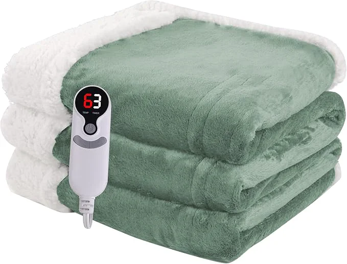 Excellent Heated Blanket Electric Throw Size 50''x60'' Original