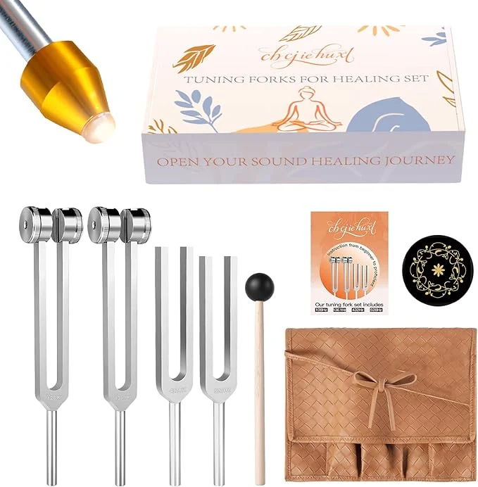 Organic Tuning Forks for Healing Medical-Grade Weighted Unweighted Tuning Forks Set Lightweight