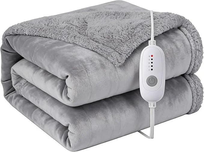 Exclusive Electric Heated Blanket Full 72 x84 - 5 Heat 10H Auto-Off ETL Certified