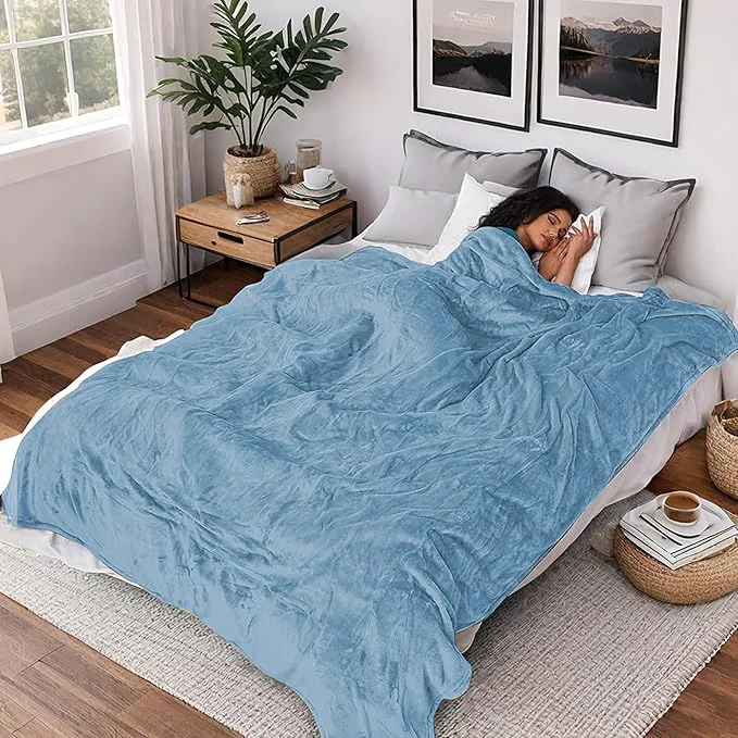 Original Design Heated Blanket Electric Blanket Throw Size 50''x60'' 6 Heating Levels 3 Hrs Powerful