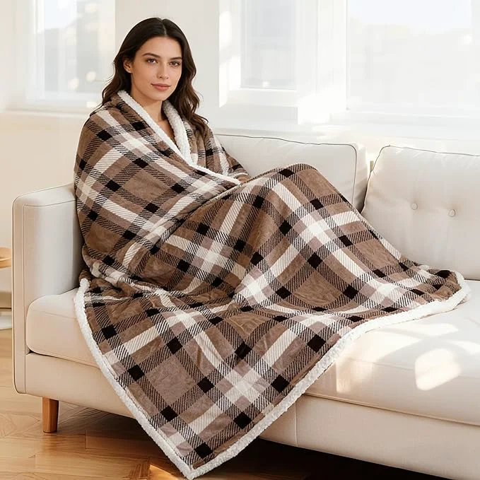 Premium Electric Heated Blanket Full Size 72 x84 Soft Flannel Authentic