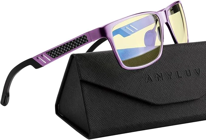 Durable ANYLUV Blue Light Blocking Glasses Men Computer Gaming Glasses Lightweight Fine Crafted