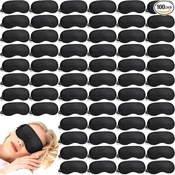 Classic Tarpop 100 Pcs Eye Mask Sleeping Blindfold Eye Cover Reusable