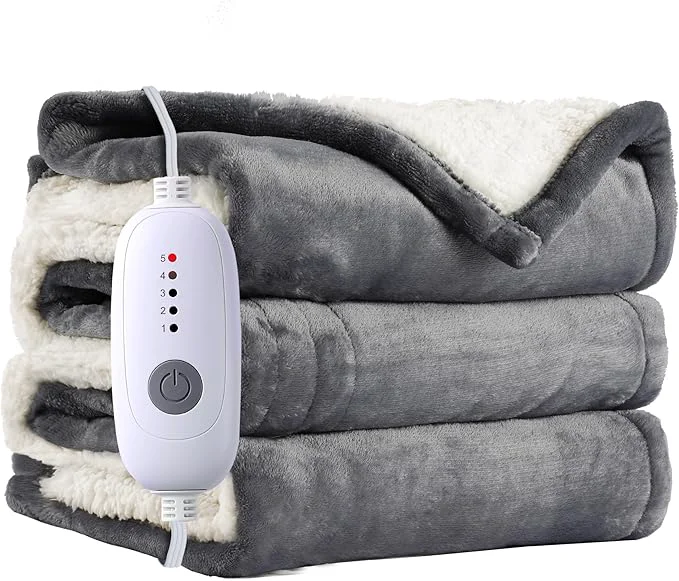 Smart Electric Blanket Full Size 72 x84 Ultra-Soft Flannel Sherpa Exclusive