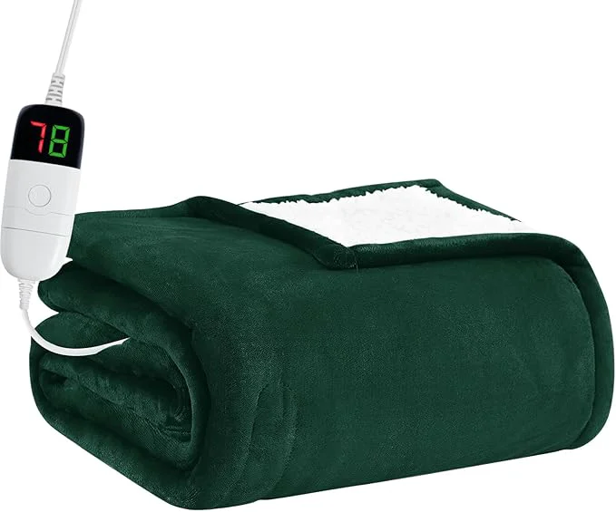 Convenient BOMOVA Heated Electric Throw Blanket Eco-Friendly