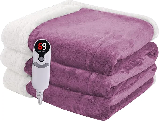 Premium Heated Blanket Electric Blanket Full Size 72''x84'' Natural