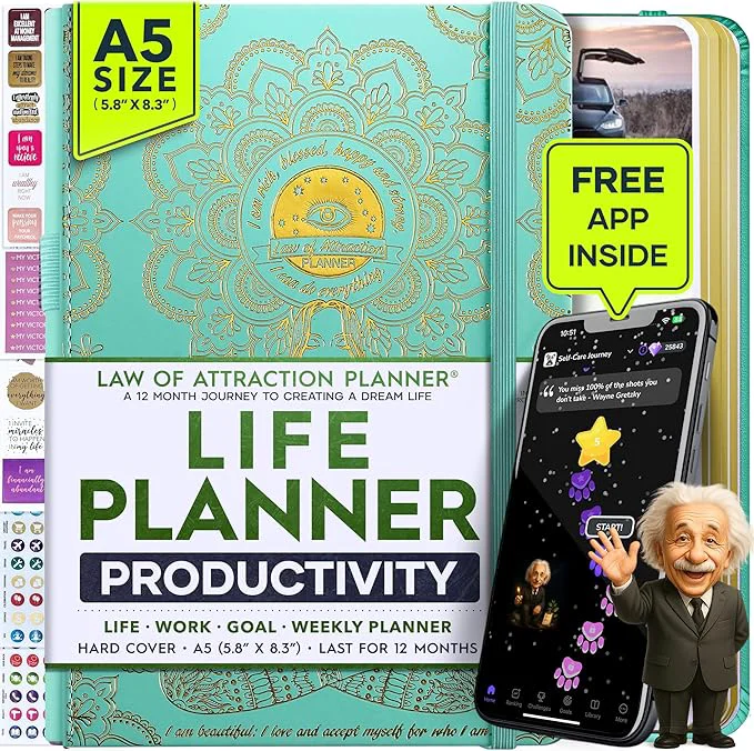 Flexible Life Planner - Undated Weekly Monthly Planner 12-Month Journey to Increase Smooth