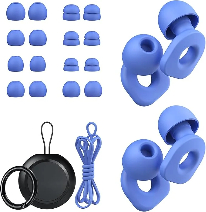 High-Quality 2 Pairs of Earplugs for Sleeping Reusable Hearing Protection Ear Plugs Sophisticated