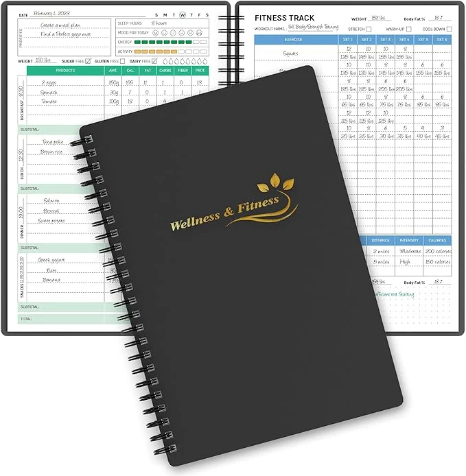 Lightweight Wellness Planner Fitness Log Artisan