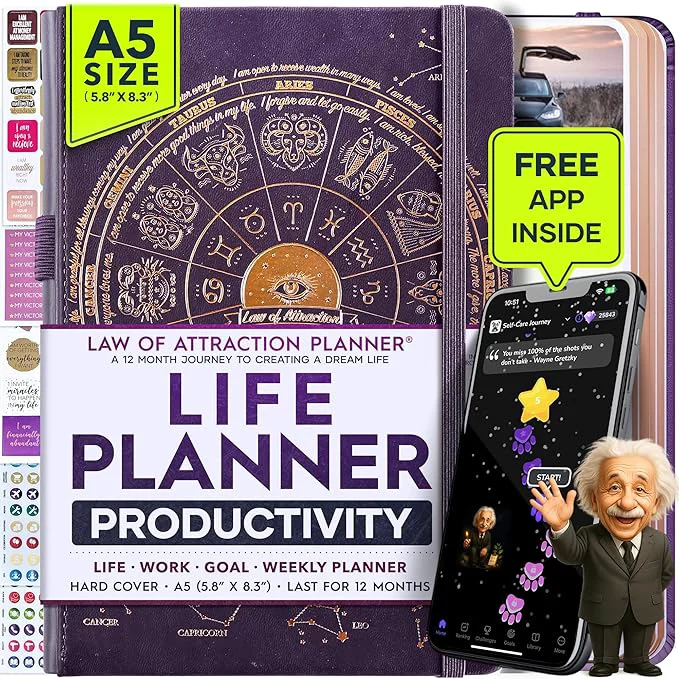 Pure Life Planner - Undated Weekly Monthly Planner 12-Month Journey to Increase Contemporary