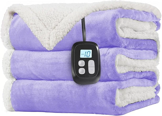 Relaxed LaffyLo Electric Heated Blanket Full Size 72 x 84 Fast Heating Blanket Responsible