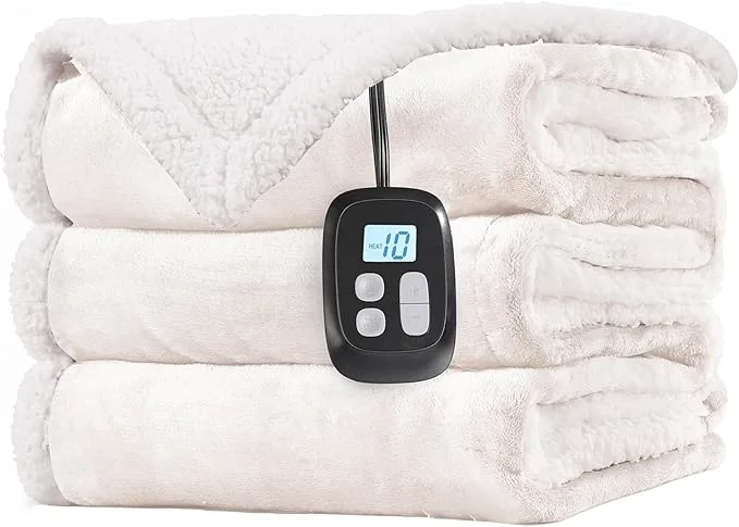 Clean LaffyLo Electric Heated Blanket Twin Size 62 x 84 Fast Heating Blanket First-Class