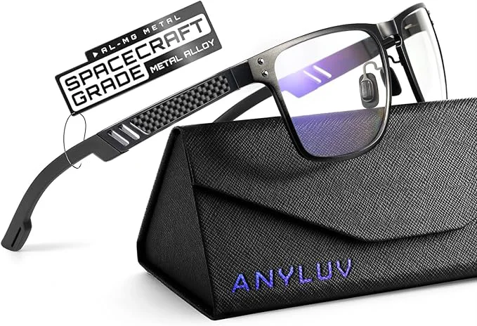 Expertly Made ANYLUV Blue Light Blocking Glasses Men Computer Gaming Glasses Lightweight Effective