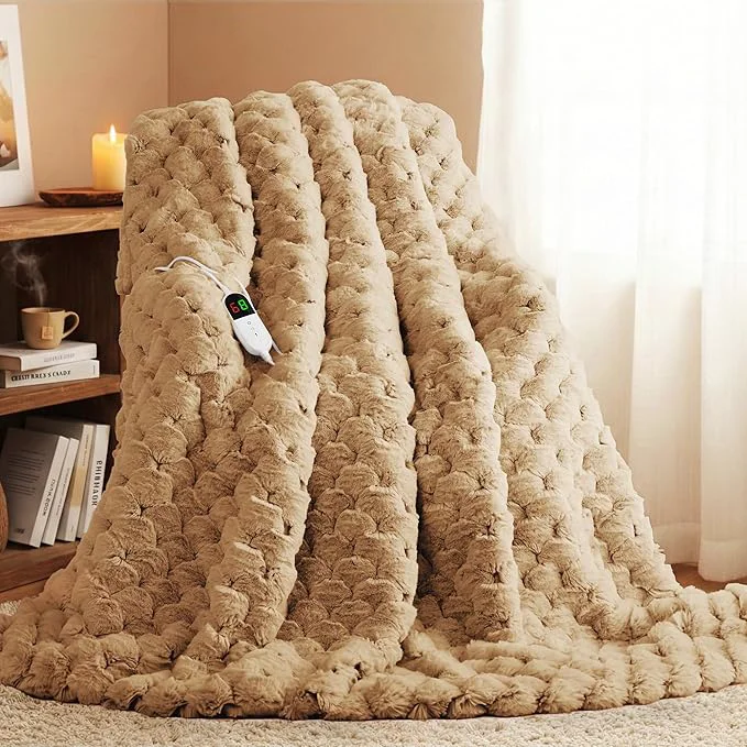 Premium Homemate Heated Blanket Electric Throw Relaxed