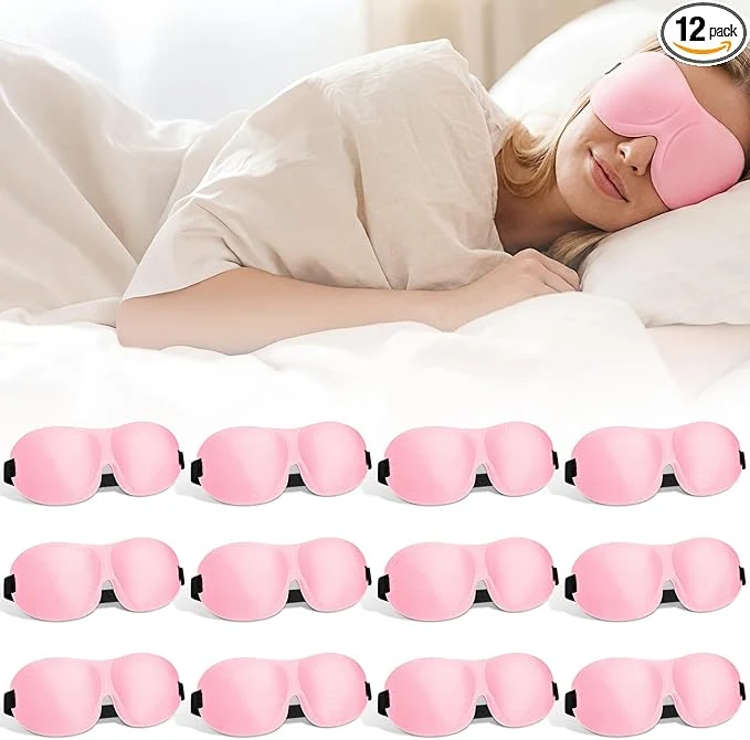 Optimized Bonuci 12 Pack Sleep Mask Blackout 3D Eye Mask Environmentally Friendly