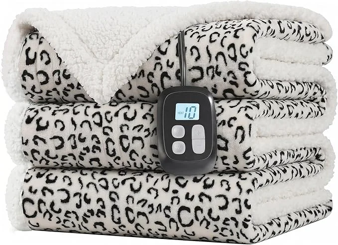 Premium LaffyLo Electric Heated Blanket Full Size 72 x 84 Fast Heating Blanket Reusable