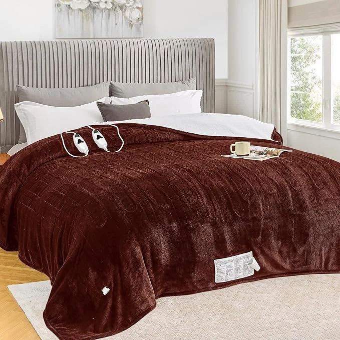 Certified greenoak Heated Blanket Electric Queen Size 84 X90 Dual Control Heating Specialty