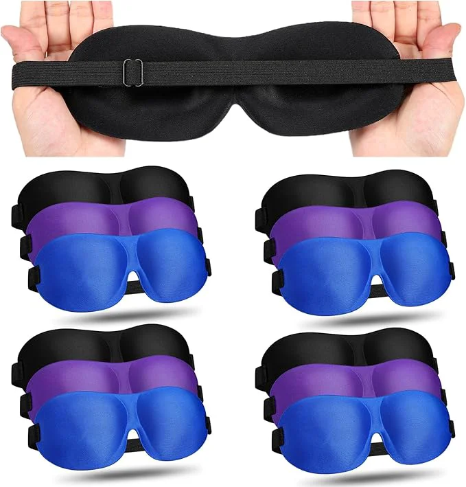 Professional Bonuci 12 Pack Sleep Mask Blackout 3D Eye Mask Crafted