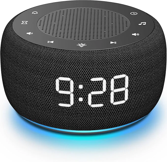Organic Buffbee Sound Machine Alarm Clock 2-in-1 0- Clock Face Brightness Efficient