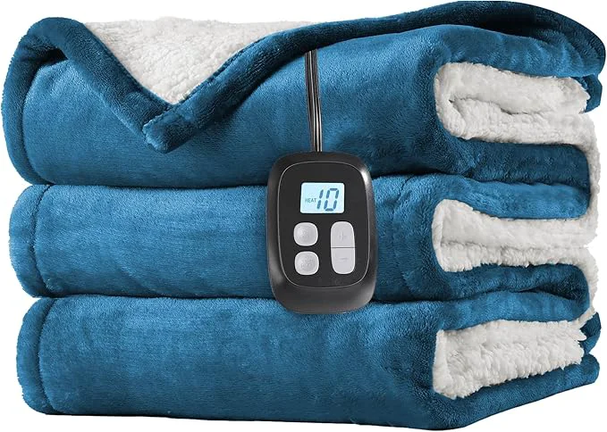 Sophisticated LaffyLo Electric Heated Blanket Full Size 72 x 84 Fast Heating Blanket Elite