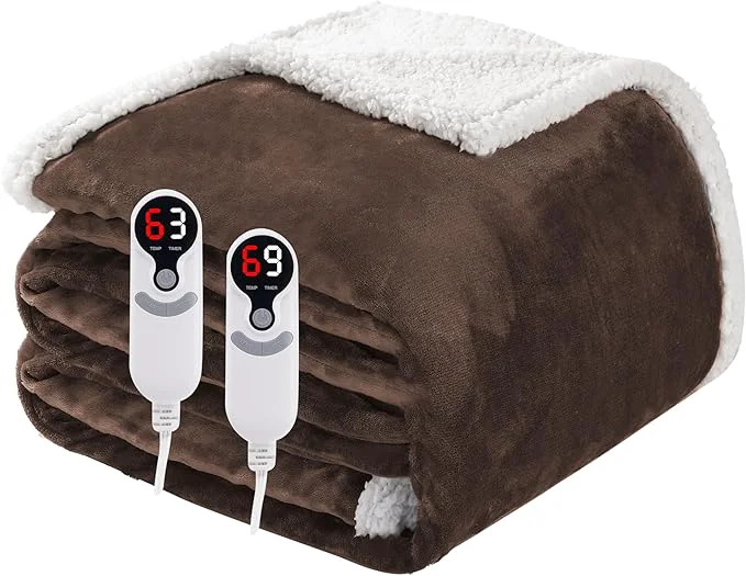 Exceptional Electric Heated Blanket Queen Size 84 x90 Soft Flannel High-Quality