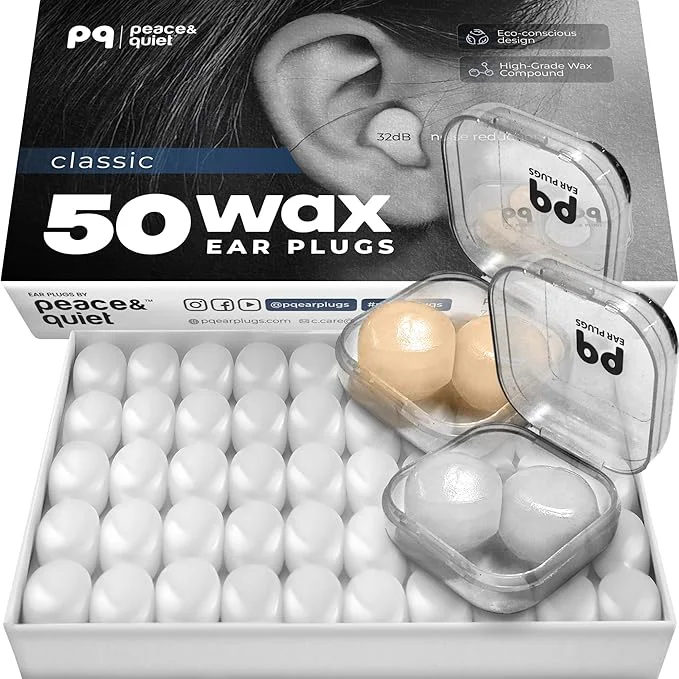 Verified Peace Quiet PQ Wax Ear Plugs for Sleeping Swimming Elite