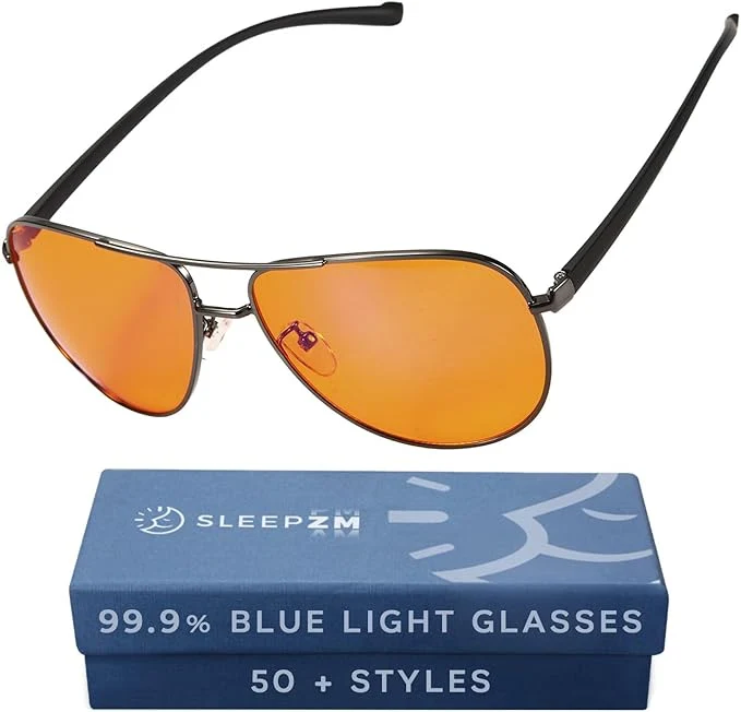 Clean Sleep ZM Blue Light Blocking Light Sensitivity Glasses Fine