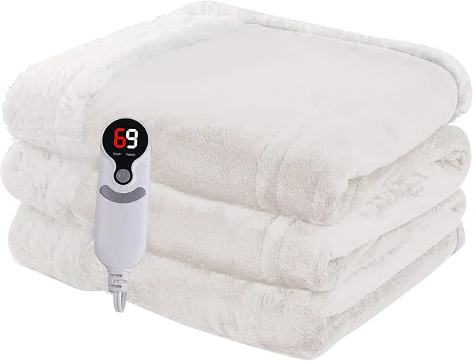 Minimalist Heated Blanket Electric Blanket Full Size 72''x84'' Secure