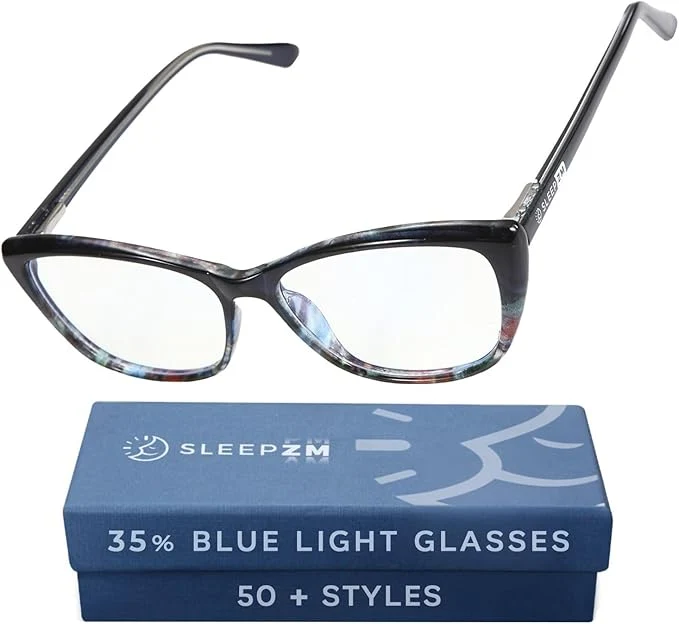 Pure Sleep ZM Blue Light Blocking Light Sensitivity Glasses Contemporary