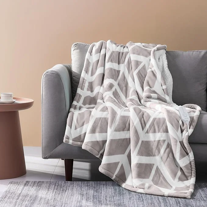 Detailed VENTIMI Electric Blanket Heated Throw Fast Heating Blankets Official