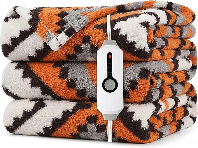 Next-Generation LaffyLo Heated Throw Blanket 50 x 60 Fast Heating Electric Blanket Dual-Sided Easy-to-Use