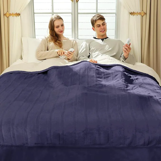 Fashionable King Size Heated Blanket 100 x 90 Exclusive