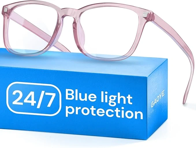Exclusive Gaoye Transparent Brown Blue Light Glasses Clean