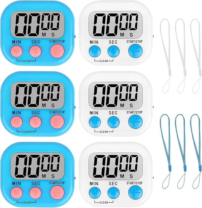 First-Class ZILLEEN Classroom Timer for Kids Teachers 6 Pack Digital Timers Authentic