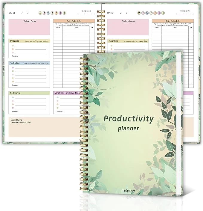 Contemporary ADHD Daily Planner with Hardcover Efficient