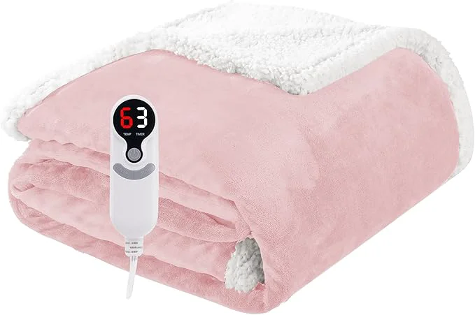 Certified Electric Heated Blanket Throw Size 50 x60 Soft Flannel Official