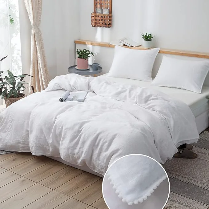 High-End Simple Opulence Washed Linen Duvet Cover High-Quality
