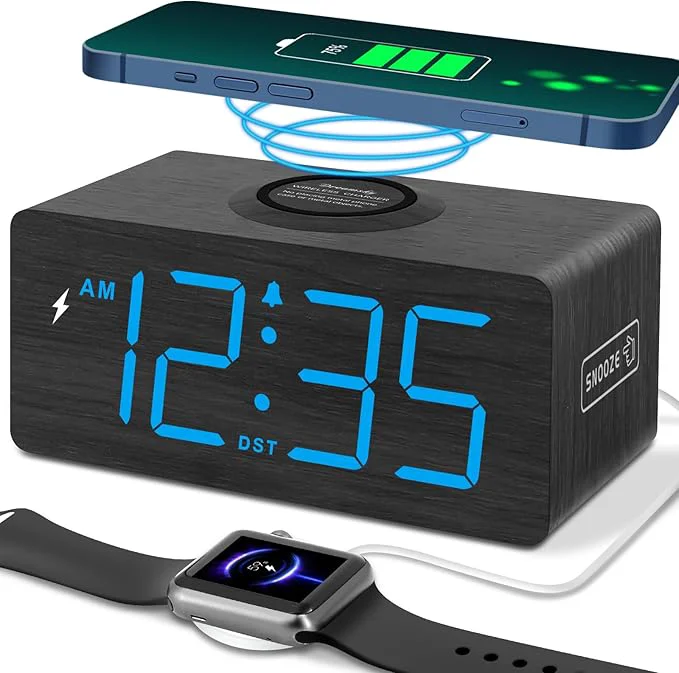 High-Grade DreamSky Wooden Digital Alarm Clock Flexible