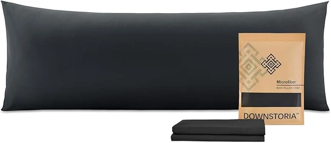 Enhanced DOWNSTORIA Body Pillow Cover Ultra Soft Microfiber Long Pillowcase Envelope Detailed