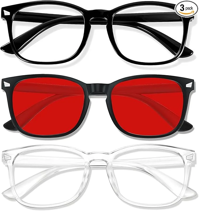 Professional Red Lens Glasses Blue Light Glasses Men Women Convenient