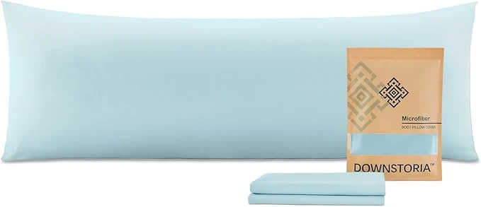 Convenient DOWNSTORIA Body Pillow Cover Ultra Soft Microfiber Long Pillowcase Envelope Detailed