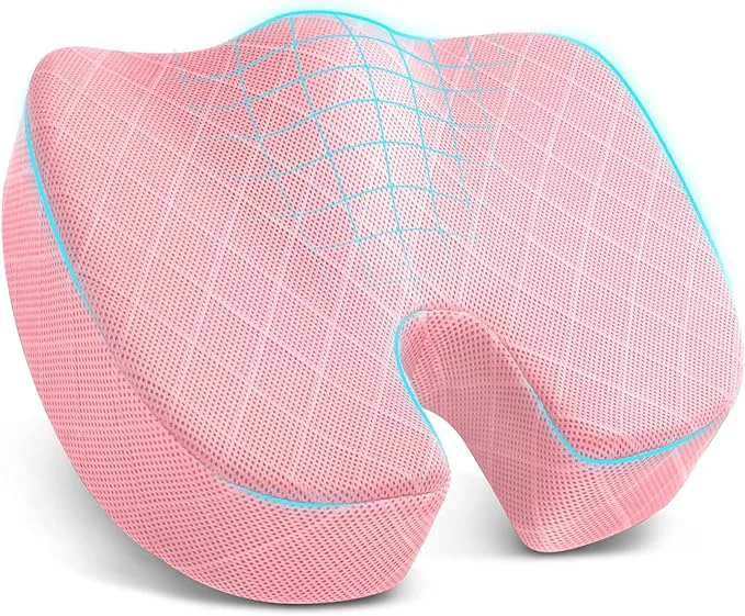 Stylish TushGuard Office Car Seat Cushion Non-Slip Sciatica Back Coccyx Tailbone Certified