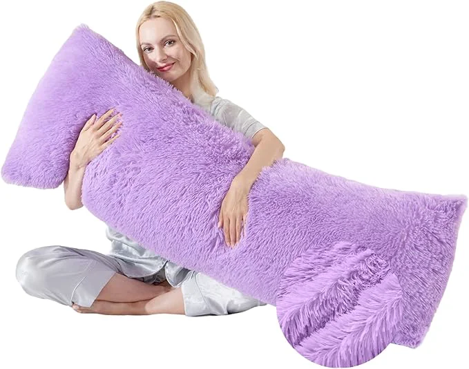 Contemporary WSOFRLAC Purple Body Pillow for Day Bed Queen Bed Set 20x54 King Size Lumbar Practical