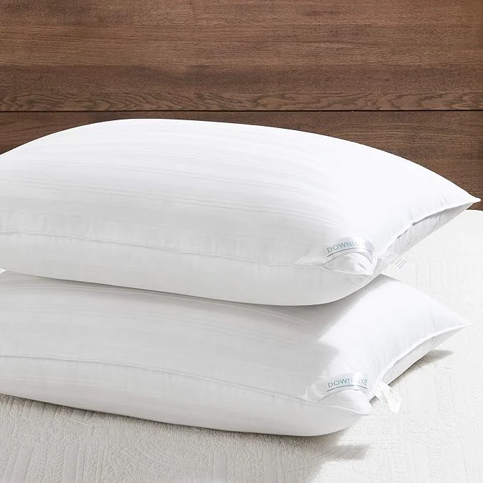 Practical downluxe Down Pillows Standard Size Set of 2 Quality