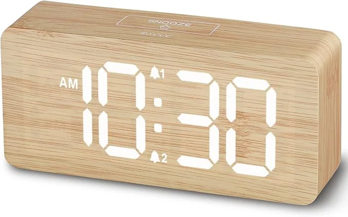 Genuine uscce Wooden Digital Alarm Clocks Expertly Made